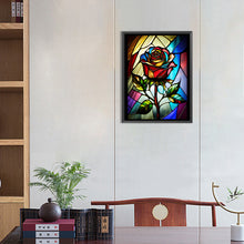 Load image into Gallery viewer, Diamond Painting - Full Round - Blooming Rose Glass Painting (30*40CM)