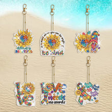 Load image into Gallery viewer, DIY Diamond Art Keychains Diamond Mosaic Kit Point Drill Key Ring (GJ036-1)