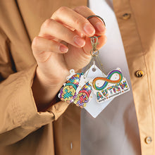 Load image into Gallery viewer, DIY Diamond Art Keychains Diamond Mosaic Kit Point Drill Key Ring (GJ036-2)