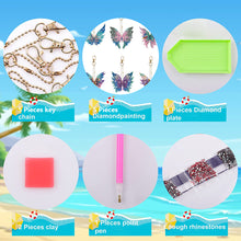 Load image into Gallery viewer, DIY Diamond Art Keychains Diamond Mosaic Kit Point Drill Key Ring (GJ040-2)