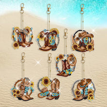 Load image into Gallery viewer, DIY Diamond Art Keychains Diamond Mosaic Kit Point Drill Key Ring (GJ043)