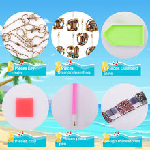 Load image into Gallery viewer, DIY Diamond Art Keychains Diamond Mosaic Kit Point Drill Key Ring (GJ043)