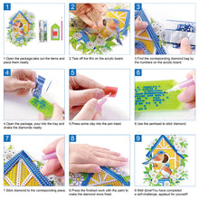 Load image into Gallery viewer, DIY Diamond Art Keychains Diamond Mosaic Kit Point Drill Key Ring (GJ043)