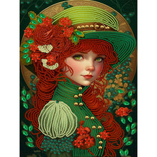 Load image into Gallery viewer, Diamond Painting - Partial Special Shaped - elegant girl (30*40CM)