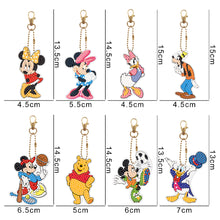 Load image into Gallery viewer, 8pcs DIY Diamond Art Key Rings Art Craft Cartoon Double Sided 5D Gifts (YSK123)