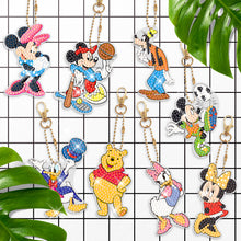 Load image into Gallery viewer, 8pcs DIY Diamond Art Key Rings Art Craft Cartoon Double Sided 5D Gifts (YSK123)
