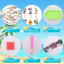 Load image into Gallery viewer, 8pcs DIY Diamond Art Key Rings Art Craft Cartoon Double Sided 5D Gifts (YSK123)