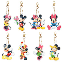 Load image into Gallery viewer, 8pcs DIY Diamond Art Key Rings Art Craft Cartoon Double Sided 5D Gifts (YSK124)