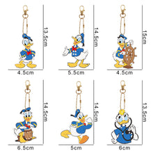 Load image into Gallery viewer, 6pcs DIY Diamond Art Key Rings Art Craft Cartoon Double Sided 5D Gifts (YSK125)