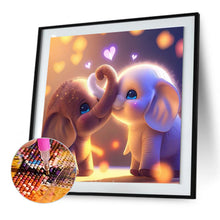 Load image into Gallery viewer, Diamond Painting - Full Round - love baby elephant (30*30CM)