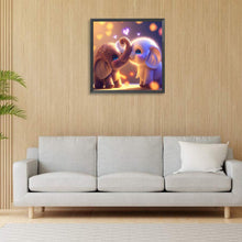 Load image into Gallery viewer, Diamond Painting - Full Round - love baby elephant (30*30CM)