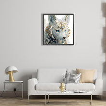 Load image into Gallery viewer, Diamond Painting - Partial Special Shaped - half face white wolf (30*30CM)