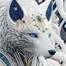 Load image into Gallery viewer, Diamond Painting - Partial Special Shaped - side face white wolf (30*30CM)