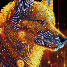 Load image into Gallery viewer, Diamond Painting - Partial Special Shaped - golden wolfhound (30*30CM)