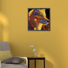 Load image into Gallery viewer, Diamond Painting - Partial Special Shaped - golden wolfhound (30*30CM)