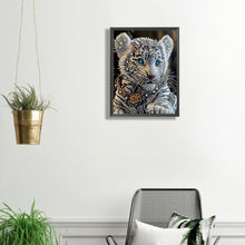 Load image into Gallery viewer, Diamond Painting - Partial Special Shaped - little white tiger (30*40CM)