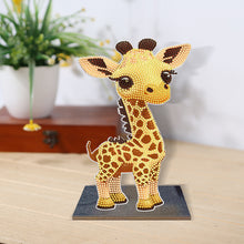 Load image into Gallery viewer, DIY Diamonds Painting Ornaments Wooden Animal Art Craft Kids Gift (GH067)