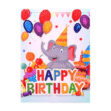 Load image into Gallery viewer, DIY Diamond Art Cards Handmade Birthday 5D Diamond Painting Kits Christmas Cards