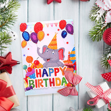 Load image into Gallery viewer, DIY Diamond Art Cards Handmade Birthday 5D Diamond Painting Kits Christmas Cards