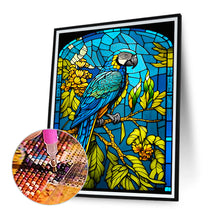 Load image into Gallery viewer, Diamond Painting - Full Round - blue parrot glass painting (30*40CM)