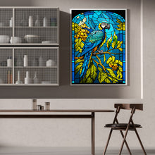 Load image into Gallery viewer, Diamond Painting - Full Round - blue parrot glass painting (30*40CM)