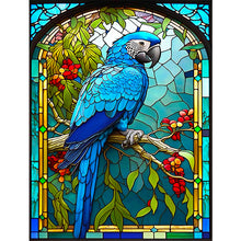 Load image into Gallery viewer, Diamond Painting - Full Round - blue parrot glass painting (30*40CM)