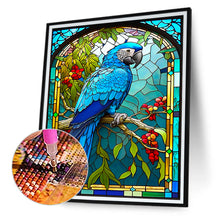 Load image into Gallery viewer, Diamond Painting - Full Round - blue parrot glass painting (30*40CM)