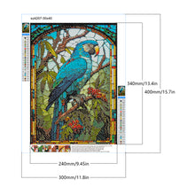 Load image into Gallery viewer, Diamond Painting - Full Round - blue parrot glass painting (30*40CM)