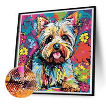 Load image into Gallery viewer, Diamond Painting - Full Round - happy dog (30*30CM)