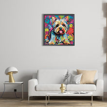 Load image into Gallery viewer, Diamond Painting - Full Round - happy dog (30*30CM)