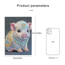 Load image into Gallery viewer, 5D Diamond Mosaic Notebook 50 Pages DIY Art Craft A5 Journal Hand Chinese Zodiac