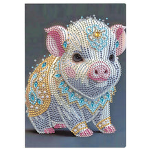 Load image into Gallery viewer, 5D Diamond Mosaic Notebook 50 Pages DIY Art Craft A5 Journal Hand Chinese Zodiac