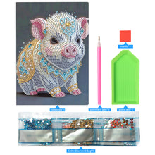 Load image into Gallery viewer, 5D Diamond Mosaic Notebook 50 Pages DIY Art Craft A5 Journal Hand Chinese Zodiac
