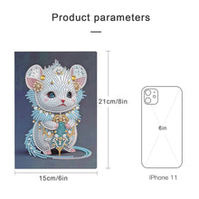 Load image into Gallery viewer, 5D Diamond Mosaic Notebook 50 Pages DIY Art Craft A5 Journal Hand Chinese Zodiac