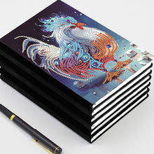 Load image into Gallery viewer, 5D Diamond Mosaic Notebook 50 Pages DIY Art Craft A5 Journal Hand Chinese Zodiac