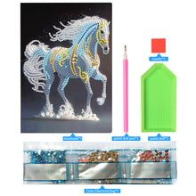 Load image into Gallery viewer, 5D Diamond Mosaic Notebook 50 Pages DIY Art Craft A5 Journal Hand Chinese Zodiac