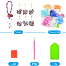 Load image into Gallery viewer, 6pcs 5D Diamond Art Key Rings Art Craft DIY Special-shaped Drill Gifts (GJ063)