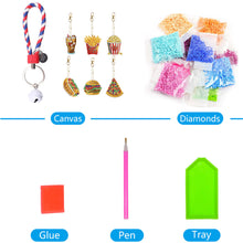 Load image into Gallery viewer, 6pcs 5D Diamond Art Key Rings Art Craft DIY Special-shaped Drill Gifts (GJ065)