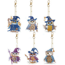 Load image into Gallery viewer, 6pcs 5D Diamond Art Key Rings Art Craft DIY Special-shaped Drill Gifts (GJ066)