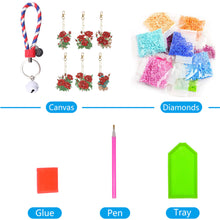 Load image into Gallery viewer, 6pcs 5D Diamond Art Key Rings Art Craft DIY Special-shaped Drill Gifts (GJ067)