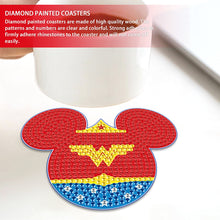 Load image into Gallery viewer, DIY Diamond Painting Coasters Kit Anti Slip Coasters Cartoon Mickey Cup Coasters