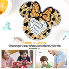 Load image into Gallery viewer, DIY Diamond Painting Coasters Kit Anti Slip Coasters Cartoon Mickey Cup Coasters