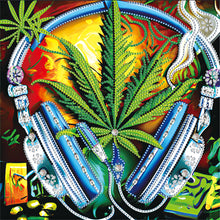 Load image into Gallery viewer, Diamond Painting - Partial Special Shaped - marijuana leaf (30*30CM)