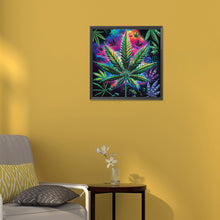 Load image into Gallery viewer, Diamond Painting - Partial Special Shaped - marijuana leaf (30*30CM)