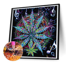 Load image into Gallery viewer, Diamond Painting - Partial Special Shaped - marijuana leaf (30*30CM)