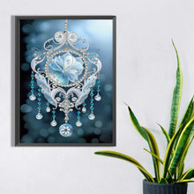 Load image into Gallery viewer, Diamond Painting - Partial Special Shaped - blue water drop pendant (30*40CM)