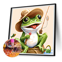 Load image into Gallery viewer, Diamond Painting - Full Round - frog fisherman (30*30CM)