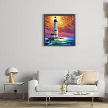 Load image into Gallery viewer, Diamond Painting - Full Round - cross sea lighthouse (30*30CM)