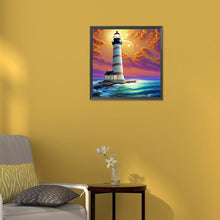 Load image into Gallery viewer, Diamond Painting - Full Round - cross sea lighthouse (30*30CM)