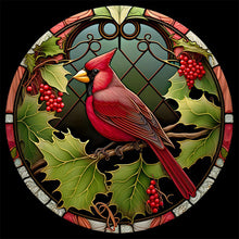 Load image into Gallery viewer, Diamond Painting - Full Round - round card glass cardinal (30*30CM)
